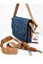 Women's Denim Pattern Waterproof Adjustable Strap Shoulder Bag - 2