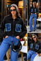 Women's Zippered Knitwear Sweater – Oversized Cardigan with Jean Pocket Detail - 2