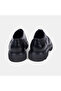 Men's Black Lace-Up Leather Classic Shoes with Brogue Detail - 5