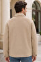 Men's Relax Fit Premium Jacket Cashmere Coat - Cream - 4