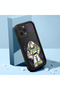 iPhone 15 Pro Max Compatible Black Silicone Case Shockproof with Camera Protection Cartoon - 3