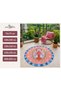 Dora Coastal Crest Patterned Modern Woven Base Decorative Carpet Sdtamour4069 - 5