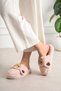 Women's Plush House Slippers with Monkey Figure, Soft Furry, Silent Sole, Winter Slippers - 3