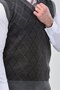 Men's Dad and Middle-Aged Baklava Patterned Acrylic Thick Textured V-Neck Knitwear Sweater - 5