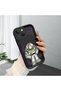 iPhone 13 Compatible Black Silicone Case Shockproof with Camera Protection Cartoon