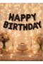 Happy Birthday Foil Balloon Banner Set 16 Inch Black Letters Party Decoration - 7