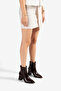 Bitter Brown Shiny Pointed Toe Thick Heeled Boots with Gold Accessories - 5