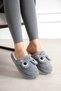 Women's Plush House Slippers with Frog Figure, Soft Furry, Silent Sole, Winter Slippers - 3