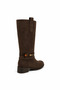 Avelelle Brown Suede Women's Casual Boots with Belt and Bead Detail - 4