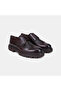 Men's Brown Laced Leather Classic Shoes with Brogue Detail