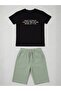 Boy's Back-Printed Shorts Set - 5