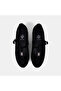 Women's Black Adjustable Buckle Stoned T-Strap Suede Ballerinas - 6