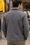 Men's Relax Fit Premium Jacket Cashmere Coat - Gray - 2