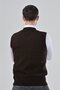 Brown Men's Dad and Middle-Aged Layered Diamond Patterned Acrylic Thick Textured V-Neck Knitwear Sweater - 3