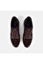 Men's Bitter Brown Lace-Up Leather Sneakers with Suede Detail - 6