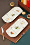 2-Piece Rectangular Balanced Nutrition Plate, Diet Plate, Healthy Food Serving Presentation Balance Motivation Plate - 5