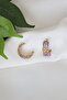 Colorful Stone Rose Xuping Hoop Earrings - 4