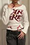 White Lana Del Rey Bowknot Y2K Knitwear Sweater - 4