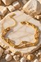 Women's Gold Color Triple Snake Chain Dorical Steel Bracelet