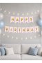 Happy Birthday Letter Banner with Hanging Ribbon for Birthday Party Decoration | Pink - 3