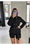 Stand Collar Buttoned Double-Breasted Trench Jacket - 5