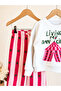 Girl's Top Circus Printed Sweatshirt with Striped Star Detail Bottom and Top Set - 4