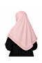 Ladies Maroon Button Front Hijab with Ruffle Trim – Elegant Modest Headscarf for Women - 3