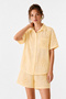 Fisto Embroidered Shirt Shorts Set Lby0064 Yellow - 3