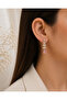 Pink Zircon Stone Rose Earrings - 3