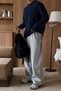 Men's Crew Neck Long Sleeve Regular Fit 100% Cotton T-Shirt - 2