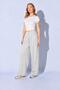 Women's Snow Melange Pleated Front Tie-Up Wide Leg Sweatpants - 6