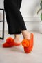 Women's Pompom Plush House Slippers Soft Furry Silent Sole Winter Slippers - 2