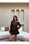 Ruffled Lace Collar Detailed Asymmetrical Buttoned Soft Cardigan - 4