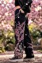 Black Sakura Knight Embroidered Y2K Baggy Pants