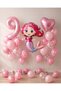Party Mermaid 9 Year Old Birthday Balloon Set |   Pink Number Foil, Heart Foil, Speckled Balloon, and Latex Balloon Decoration