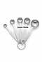 Stainless Steel 5-Piece Measuring Spoon Set - Ringed Measuring Spoon Set 1 Tbsp 1 Tsp 1/2 1/4 1/8 Tea Coffee Spice Measuring Cup Set Kitchen Measuring Spoons - 2