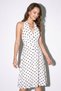 Women's Halter Cut Summer Polka Dot Flared Dress - 3