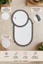 Handmade Bohemian Bath Mat Set of 2 Plush Non-Slip Gel Base Round 60X60 cm and Oval 55X100 cm - 7