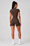 Contour Zip Sculpt Romper – Espresso - 4