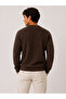 Men's Waffle Sweatshirt with Gabardine Sleeve Detail - 3