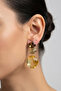 Stylish Hanging Earrings with Zircon Stones 4.5 Cm.