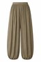 Khaki Satin Textured Shalwar Trousers - 261051 - 2