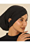 Women Black Hijab Bandana With Ear Holes - 4