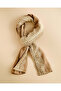 Women Beige Embroidered Scarf - 2