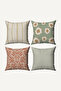 Terra Botanica Double-Sided 4-Piece Combination Decorative Throw Pillow Cover Set - 3