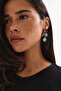 Flower and Beaded Dangle Earrings - 6