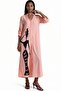 Msn Text Printed Long Shirt Dress