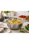 Stainless Steel Colander – 25 cm Wide Hole Kitchen Strainer – Vegetable, Fruit, and Pasta Washing and Draining Container