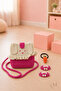 Rabbit Design Fuchsia Hand Knitted Children's Bag and Hair Accessory Set - 2