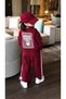 Girl's Top Love Print Embroidered Sweatshirt with Ribbon Detail Bottom and Top Set - 3
